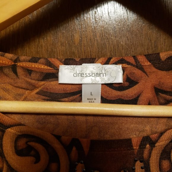 Dress Barn embellished top with handkerchief sleeves - Picture 4 of 5